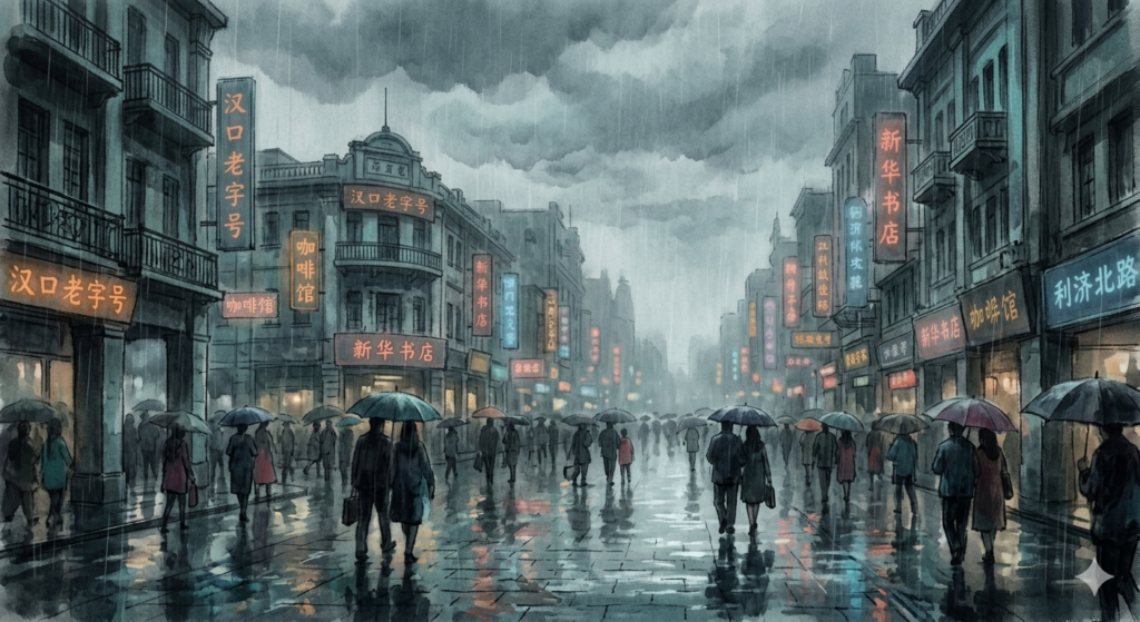 汉口的雨，没过脚踝